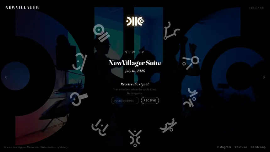 newvillager.world—NEW EP: NewVillager Suite, out July 18, 2026
